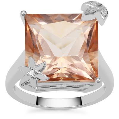 Araçuaí Topaz Ring with White Zircon in Sterling Silver 15.15cts