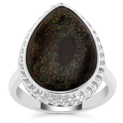 Andamooka Opal Ring in Sterling Silver 6cts