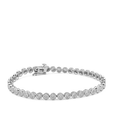 9K White Gold Diamond Bracelet 0.51cts