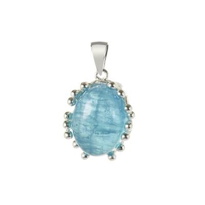 Kashmir Aquamarine Pendant in Sterling Silver 5.50cts