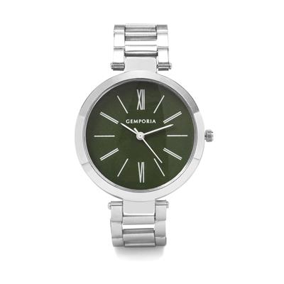 Silver Case, Green Dial Watch With adjustable Alloy Chain Analog Display (HC21) (Lww-Alc-iv-040707)