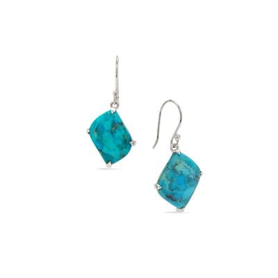 Bonita Blue Turquoise Earrings in Sterling Silver 17.70cts