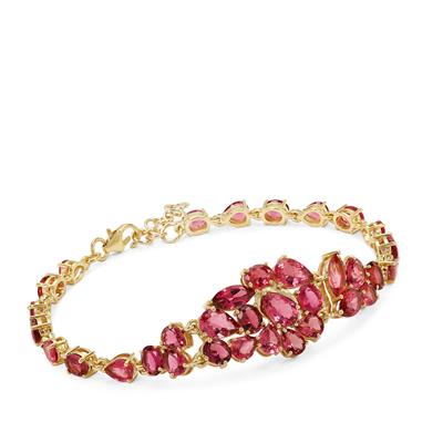 Balas Pink Tourmaline Bracelet in 9K Gold 12.85cts