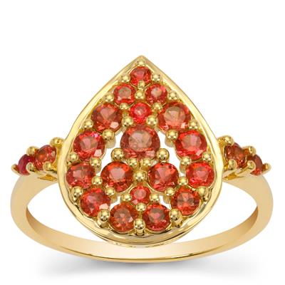 Burmese Red Spinel Ring in 9K Gold 1ct