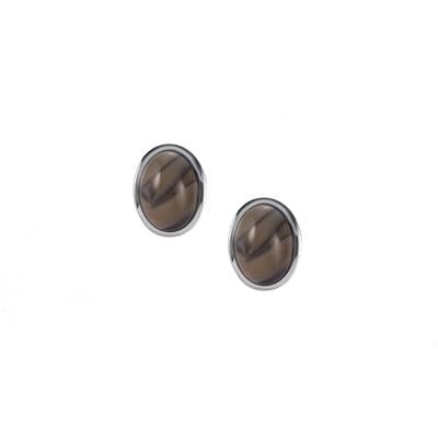 Cappuccino Flint Earrings  in Sterling Silver 11.4cts