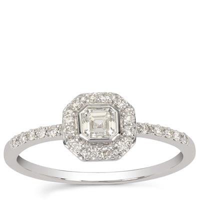 SI Diamond Ring in 18K White Gold 0.50ct