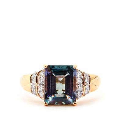 Tanzanite Ring with Diamonds in 18K Gold 3.55cts