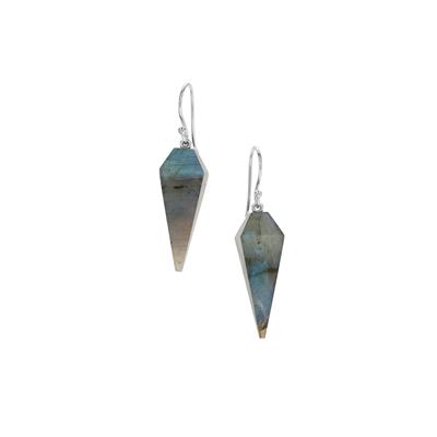 Labradorite Earrings in Sterling Silver 42.35cts