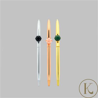 Kimbie Home Ballpoint Pen in Black Pouch - Available in Silver, Rose or Gold colour