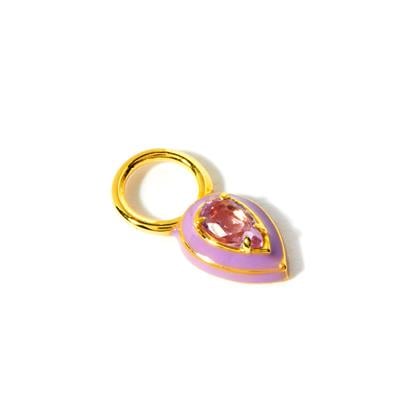 Molte Amethyst and Lilac Enamel Gold Plated Charm 0.20ct