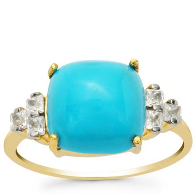 Turquoise white gold on sale ring