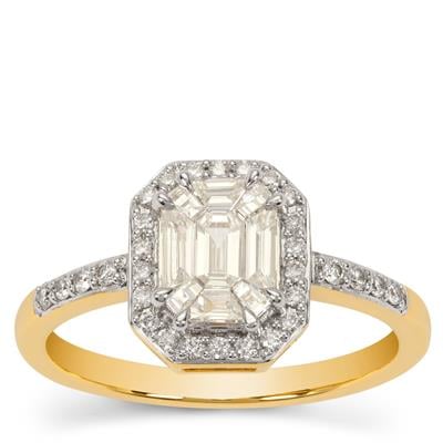 Diamond Ring in 18K Gold 0.63ct