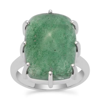 Kiwi Quartz Ring in Sterling Silver 14cts