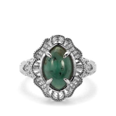 Minas Velha Emerald Ring in Sterling Silver 3.08cts