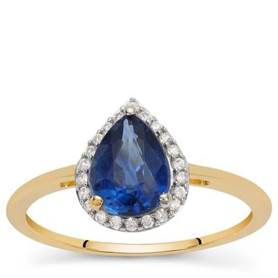 Nilamani Ring with White Zircon in 9K Gold 1.65cts