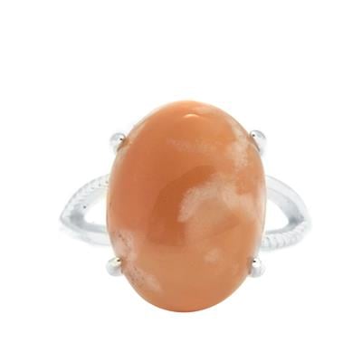 Sakura Agate Ring in Sterling Silver 10cts