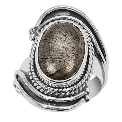 Feather Pyrite Ring in Sterling Silver 7.50cts