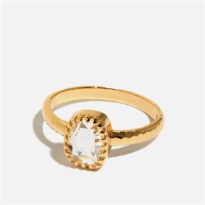 Selene 1ct Crystal Quartz Gold Plated Ring