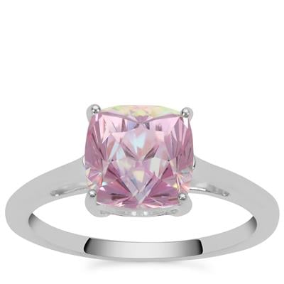  Modern Peruzzi Fancy Pink Topaz Ring in Sterling Silver 3.75cts