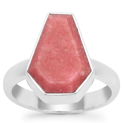 Thulite Ring in Sterling Silver 5.89cts