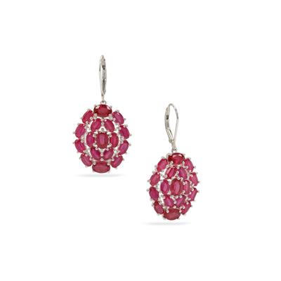Madagascan Ruby Earrings in Sterling Silver 13.90cts