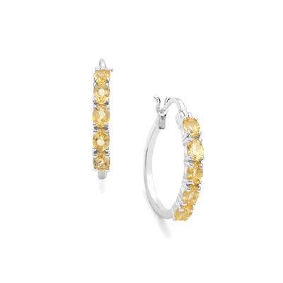 Citrine Earrings in Sterling Silver 1.65cts