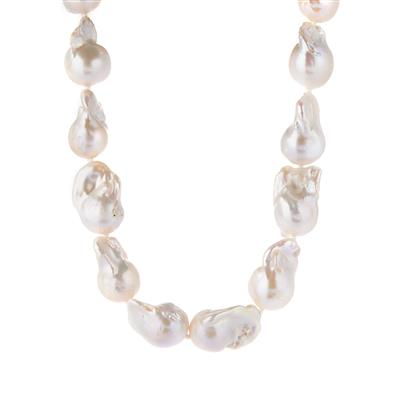Baroque Pearl Necklace in Sterling Silver 