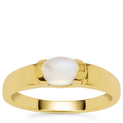  South Indian Moonstone  Ring in Gold Plated Sterling Silver 1cts
