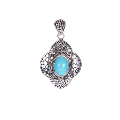 Turquoise Pendant in Sterling Silver 5.75cts