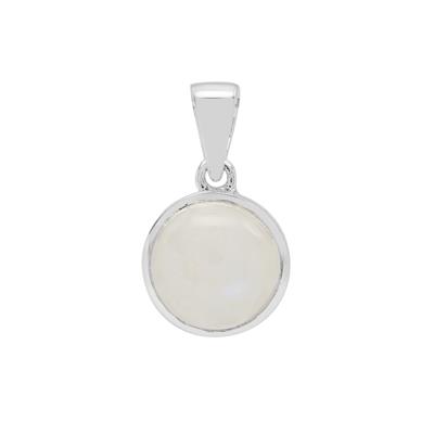 Rainbow Moonstone Pendant in Sterling Silver 4.50cts