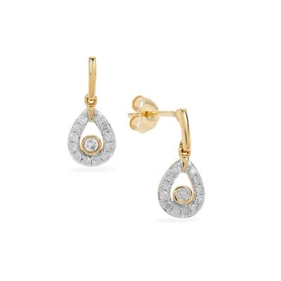 Diamonds Earrings in 9K Gold 0.35ct