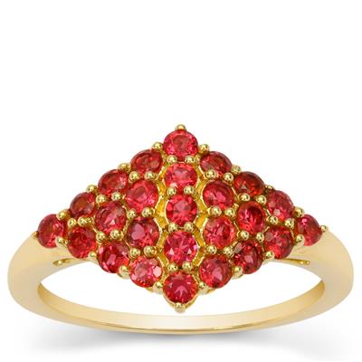 Burmese Jedi Red Spinel Ring in 9K Gold 1ct