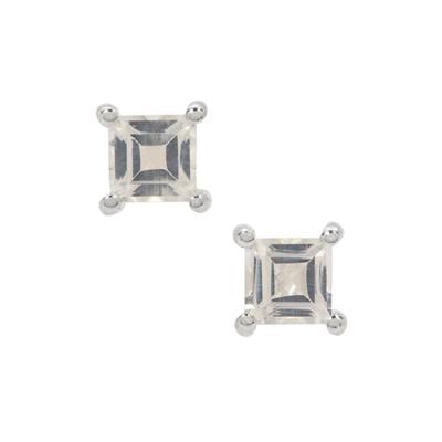 White Topaz Earrings in Sterling Silver 1.30cts