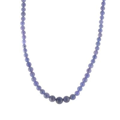 Tanzanite Graduated Necklace in Sterling Silver 133.07cts 