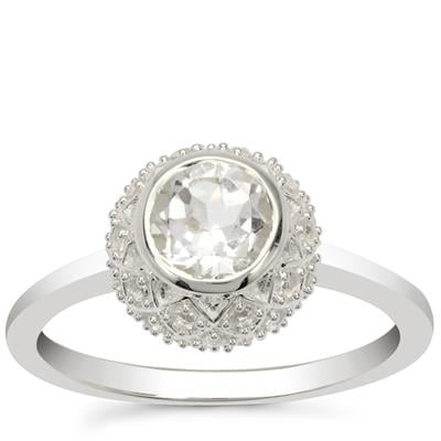 White Topaz Ring in Sterling Silver 1.35cts
