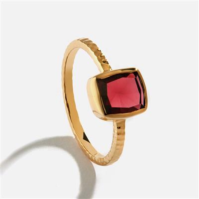 Seraphina 2.10cts Garnet Gold Plated Ring 