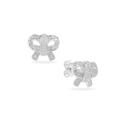 Diamond Earrings in Sterling Silver 0.17ct