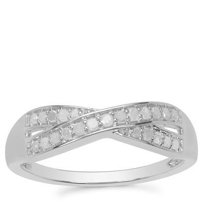 Diamonds Ring in Sterling Silver 0.24cts