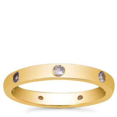 Tanzanite Ring in Gold Plated Sterling Silver 0.35ct