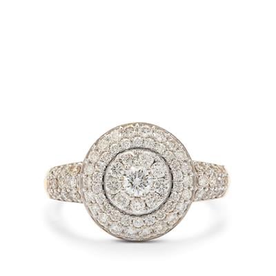 Diamonds Ring in 18K Gold 1.03cts