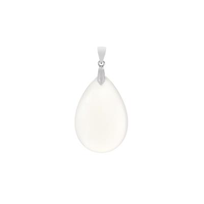 Branca White Onyx Pendant in Sterling Silver 26.35cts