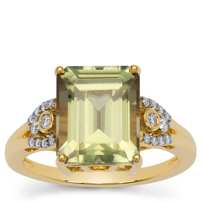 Csarite® Ring with Diamonds in 18K Gold 5.50cts