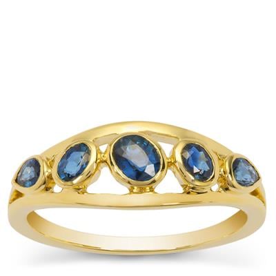 Nigerian Blue Sapphire Ring in 9K Gold 0.80ct