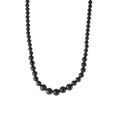Black Tourmaline Necklace with Magnetic Lock in Sterling Silver 196.66cts 