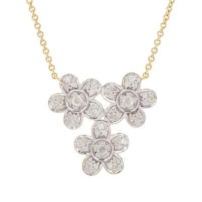 Diamonds Necklace in 9K Gold 0.26cts