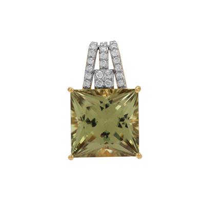 Csarite® Pendant with Diamonds in 18K Gold 7.90cts