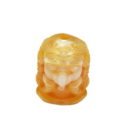 Naturally Papaya Cultured Carved Pearl (7 x 9.50)