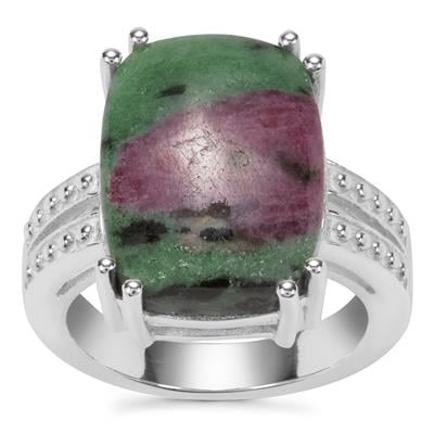Ruby-Zoisite Ring in Sterling Silver 13.83cts
