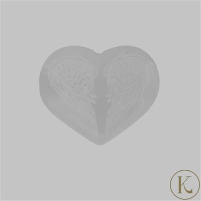 Kimbie Home Angel Wing Selenite Heart Palm Stone 535cts