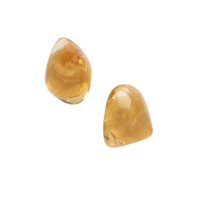 Organic Shape Diamantina Citrine Earrings in Sterling Silver 6.30cts
